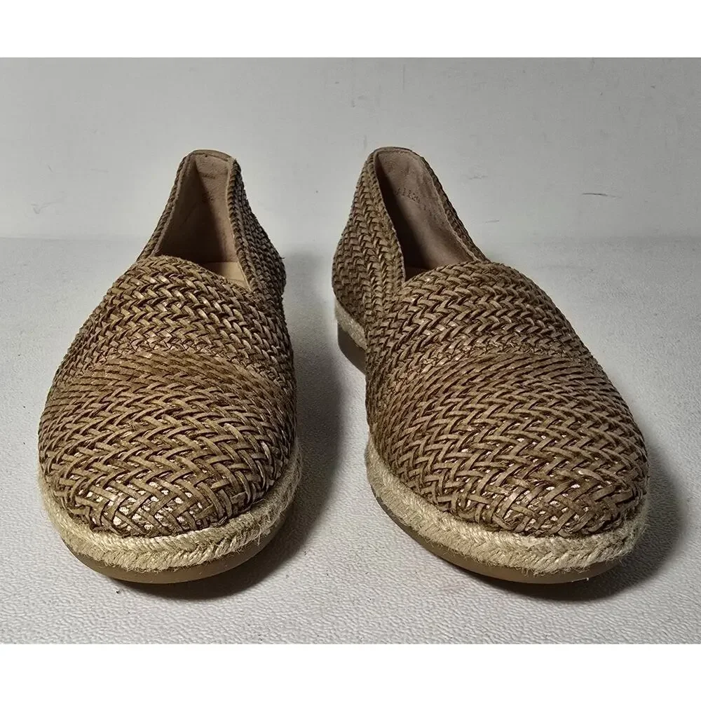 Paul Green Lori Slip On Espadrilles Tan Woven Comfort Shoes Women's US 6/UK 3.5